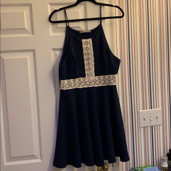 Dresses & Skirts - Navy sundress with Cream detail